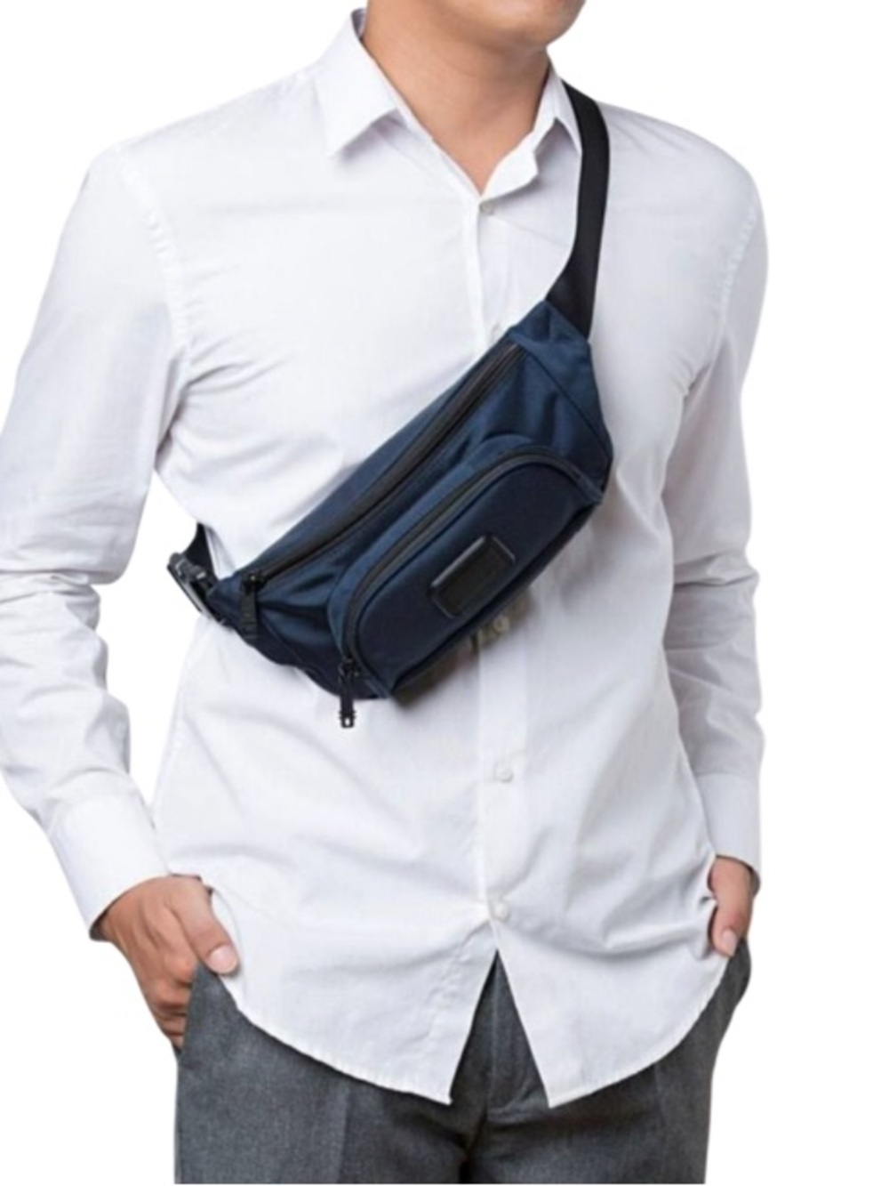 Tumi Navy Blue Nylon Waist Bag